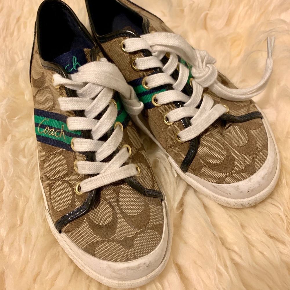Coach Folly logo striped sneakers